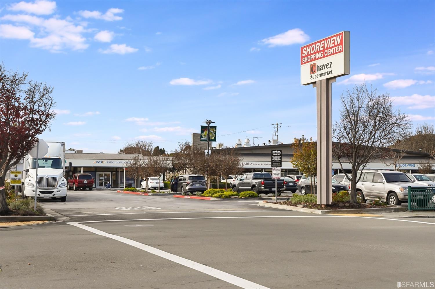 Shoreview Plaza across the street from Front Entrance