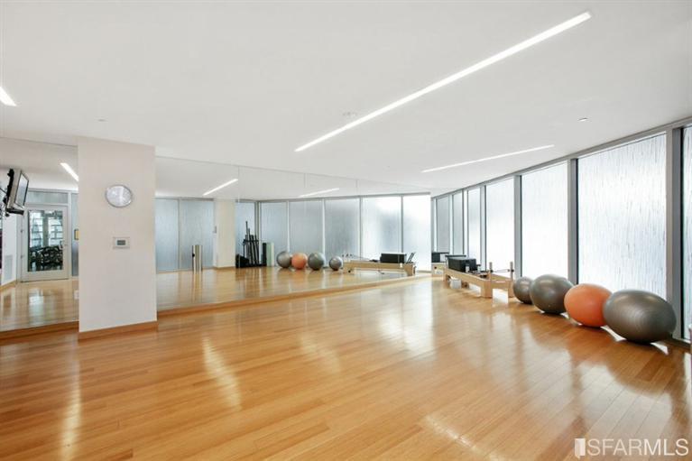 The fitness center has a yoga/pilates room...