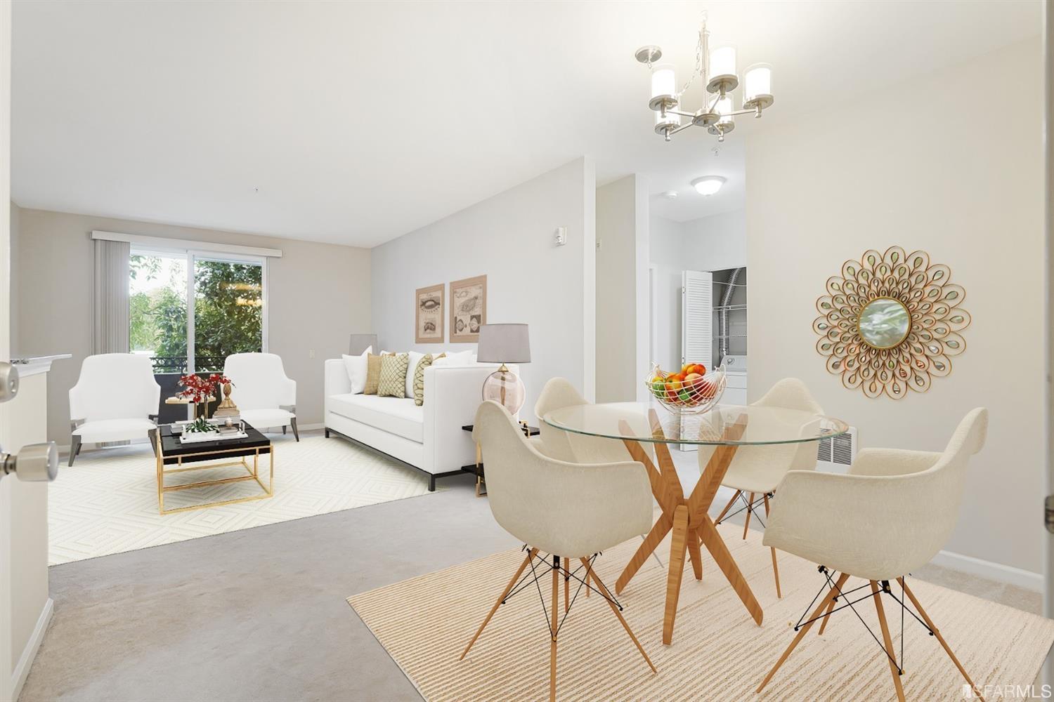 Dining Area/Living Room Virtually Staged
