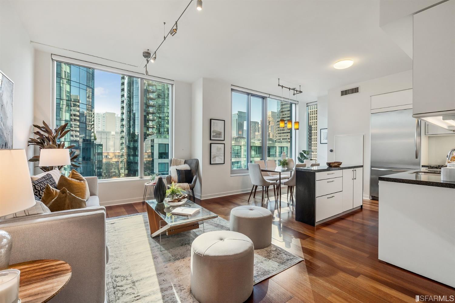 Every room of this corner home has extra large windows...