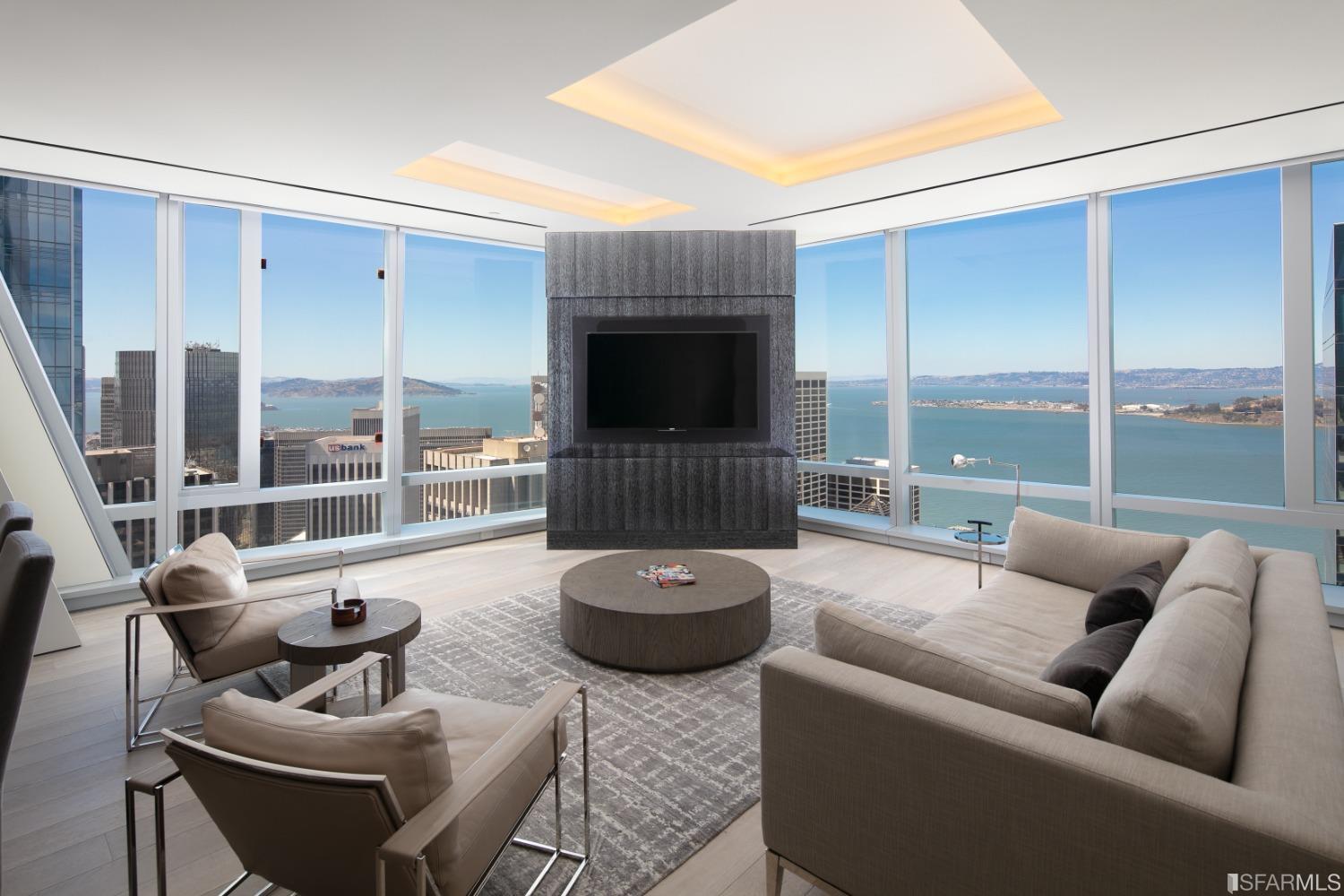 One of only 55 extraordinary residences designed by Orlando Diaz-Azcuy for 181 Fremont, #58A bestows mesmerizing north & east Bay and Skyline views to highlight its ideal 2BD + office layout. Featuring kitchen and baths designed with the most elegant materials and finishes ever delivered in downtown San Francisco and towering 9'-9'6 ceiling heights with cove soffit lighting, this 1,926sf corner condominium has it all! Residents enjoy the undivided attention of 181 Fremont's world-class staff: the Concierge Team, Valet and Lobby Hosts ensure residents are well attended. Occupying the complete 52nd floor of 181 Fremont, the Amenities Level boasts an unrivaled Residence Lounge, wrap-around Observation Terrace, Fitness Center, Bar & Catering Center, Library, and Conference Room. Positioned on a prime block in San Francisco's technology and financial centers, the Transbay Terminal & Rooftop Park, the Embarcadero, Museum District & Union Square are all within a short walk.