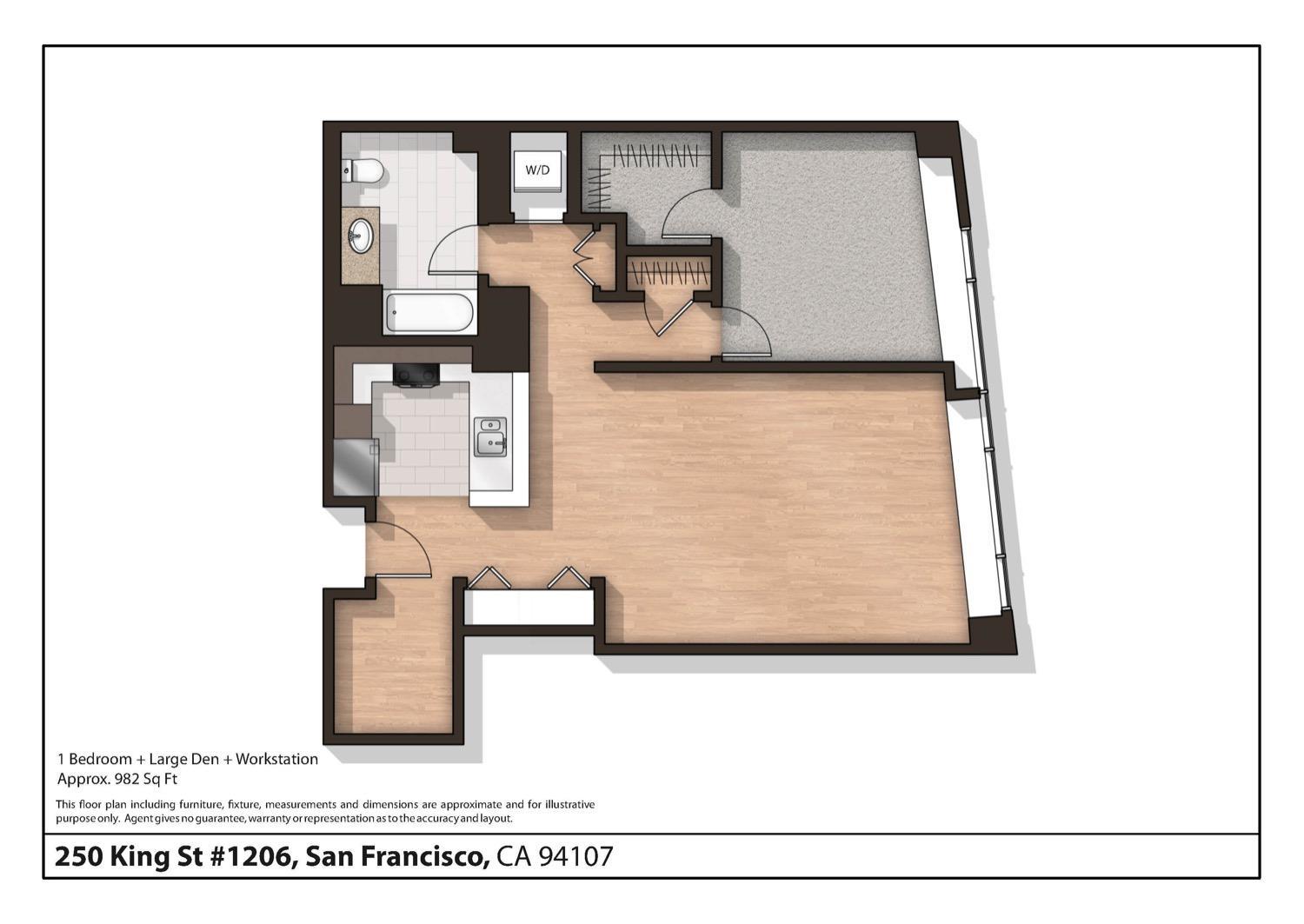 Detail Gallery Image 28 of 56 For 250 King St #1206,  San Francisco,  CA 94107 - 1 Beds | 1 Baths
