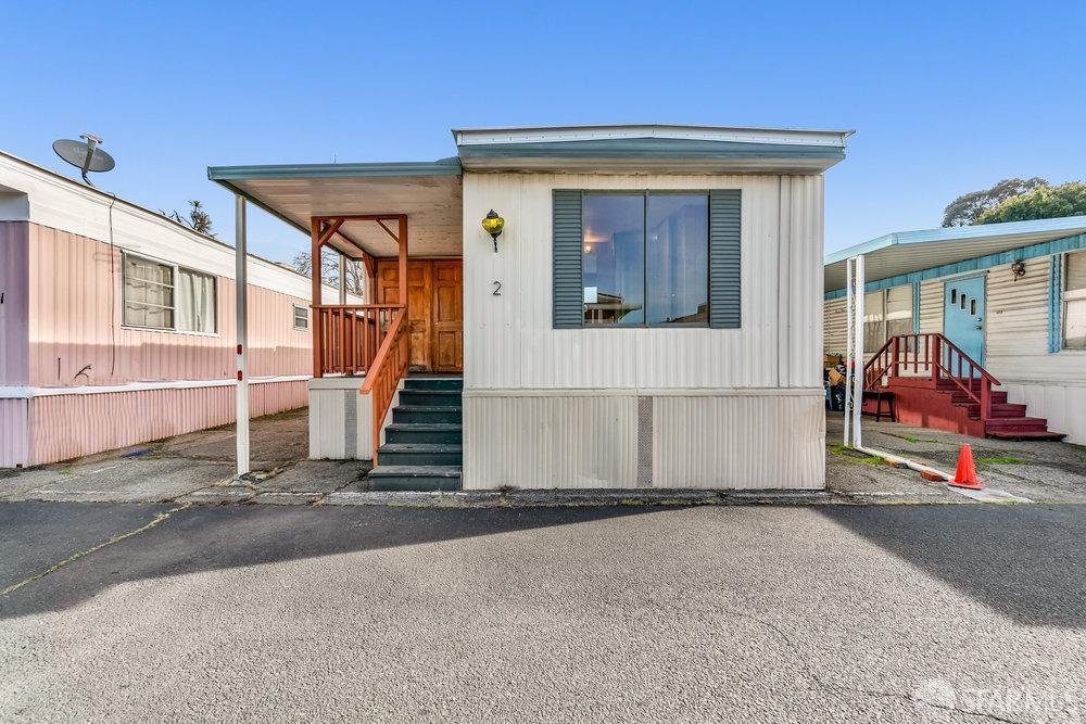 Rare value-priced opportunity to live and own in an established 55+ mobile home community in El Sobrante. This 1971 Fleetwood manufactured mobile home, which measures 60 Ft by 12 Ft per the registration,  features a living room/dining room combination with adjoining galley kitchen, a bonus room perfect for home office, one bedroom with ensuite bathroom, a second ample bedroom tucked privately at the rear, and a guest bathroom with laundry and a private rear porch. Situated in a 55+ senior park with a country setting, the economical  monthly rent includes water, garbage, and sewer. El Sobrante Motorlodge park restrictions include owner occupier's only (no rentals), one resident must be 55 or over, no more than 2 occupants may live in the unit, and all buyers must obtain park approval to live there. Conveniently located near restaurants, shops, and public transportation, don't miss out on this affordable Bay Area retirement or down-size option. Broker's Note: 55+ mobile home park, buyers must be 55yrs or older, owner occupier's only, no rentals. Monthly rent is $781.52 per month w/$1200 security deposit. Rent includes water & garbage. Applicants need to show proof of 2.5 times monthly rent. All buyers must be approved by the park.