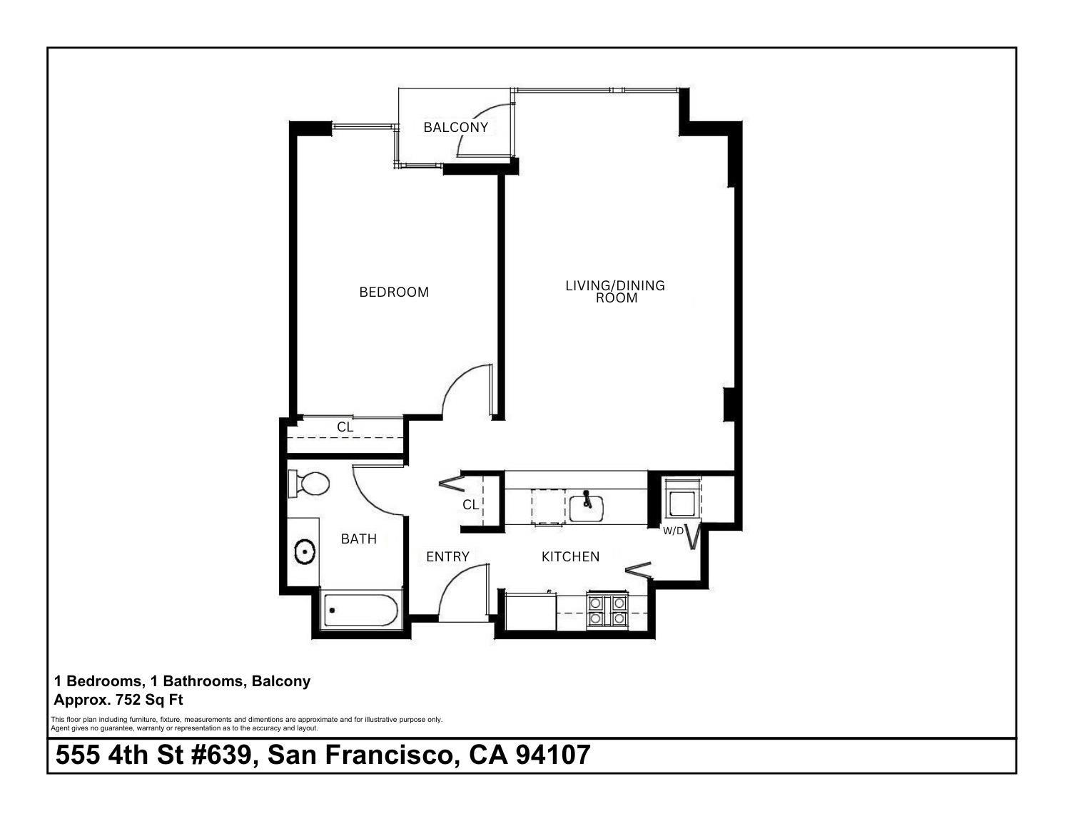 Detail Gallery Image 9 of 61 For 555 4th St #639,  San Francisco,  CA 94107 - 1 Beds | 1 Baths