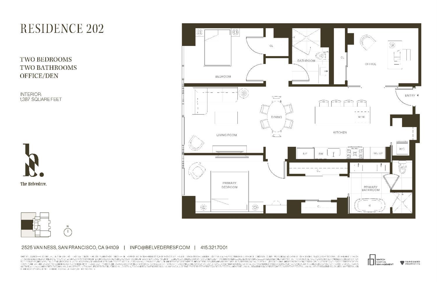 Detail Gallery Image 39 of 39 For 2525 Van Ness Ave #202,  San Francisco,  CA 94109 - 2 Beds | 2 Baths