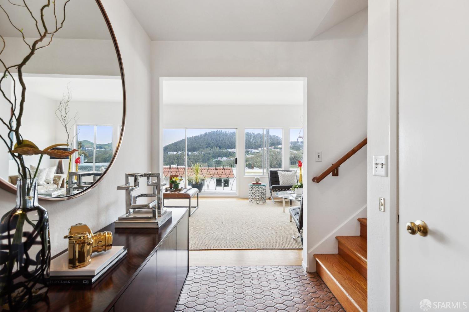 Upon entering the home, you are immediately greeted by the view.