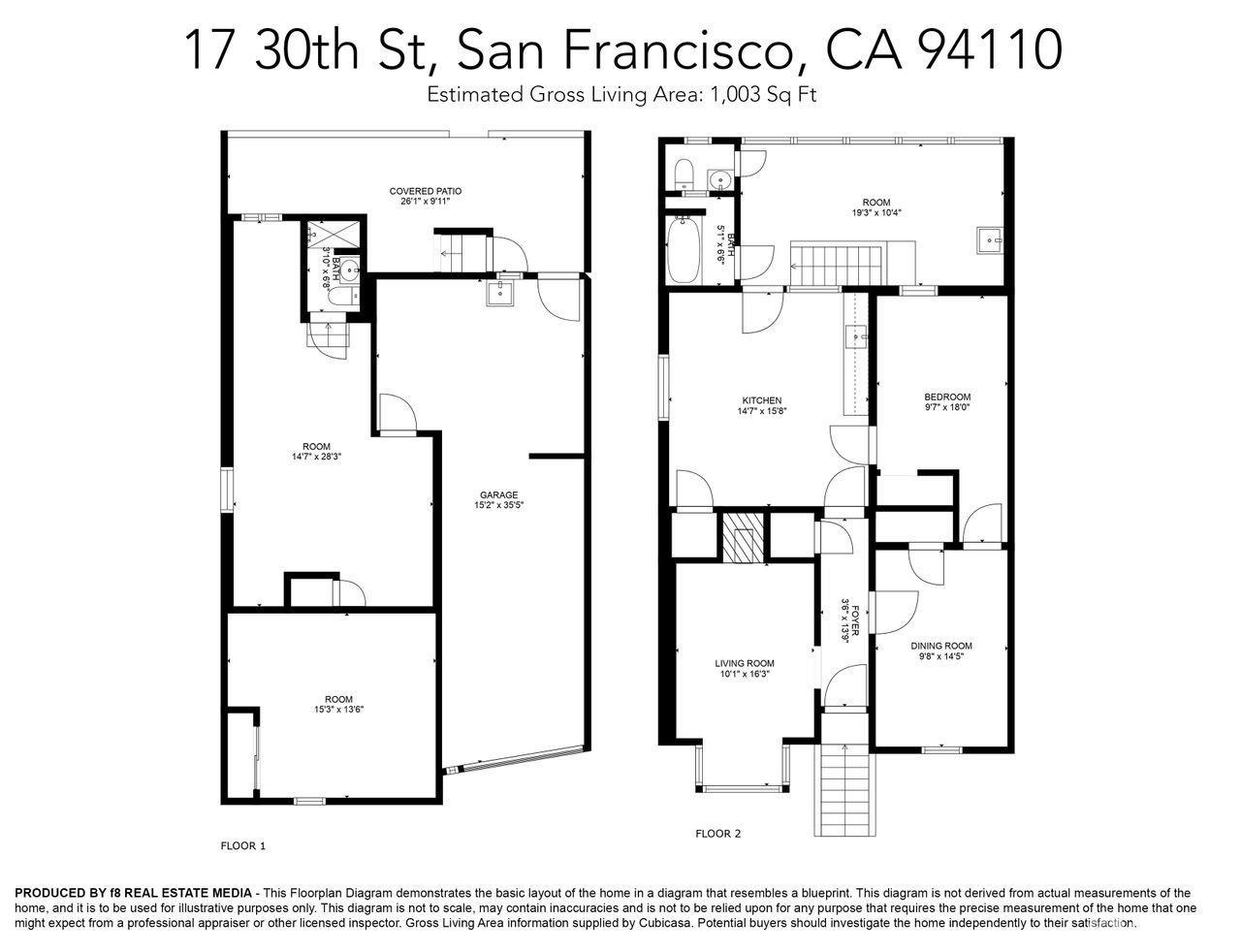 Detail Gallery Image 43 of 43 For 17 30th St, San Francisco,  CA 94110 - 2 Beds | 1 Baths