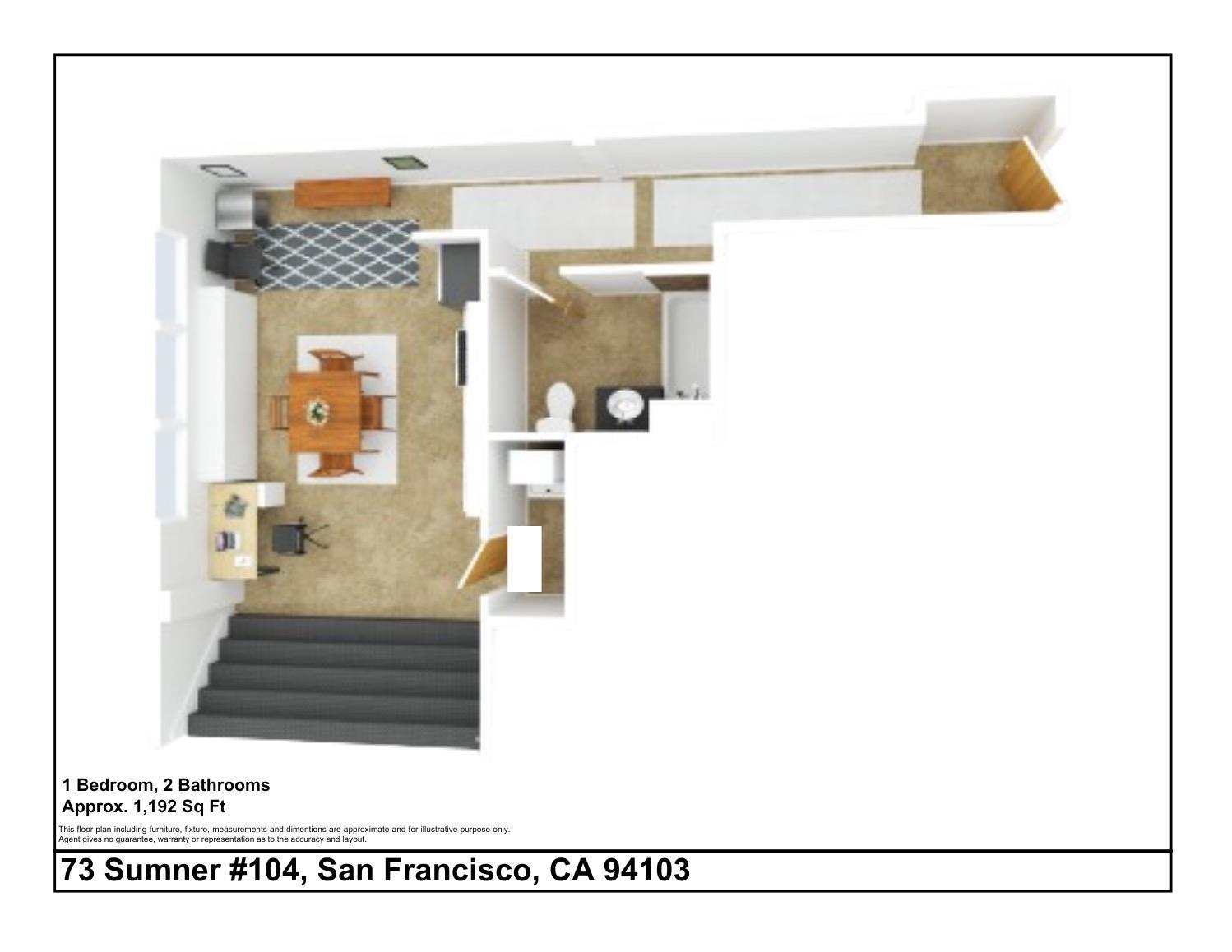 Detail Gallery Image 23 of 57 For 73 Sumner St #104,  San Francisco,  CA 94103 - 1 Beds | 2 Baths