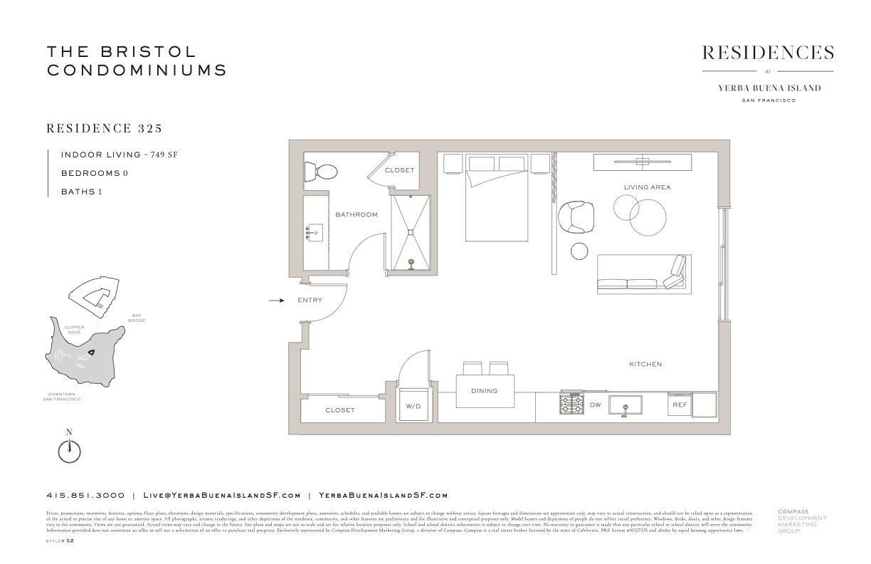 Detail Gallery Image 9 of 32 For 1 Bristol Ct #325,  San Francisco,  CA 94130 - 0 Beds | 1 Baths