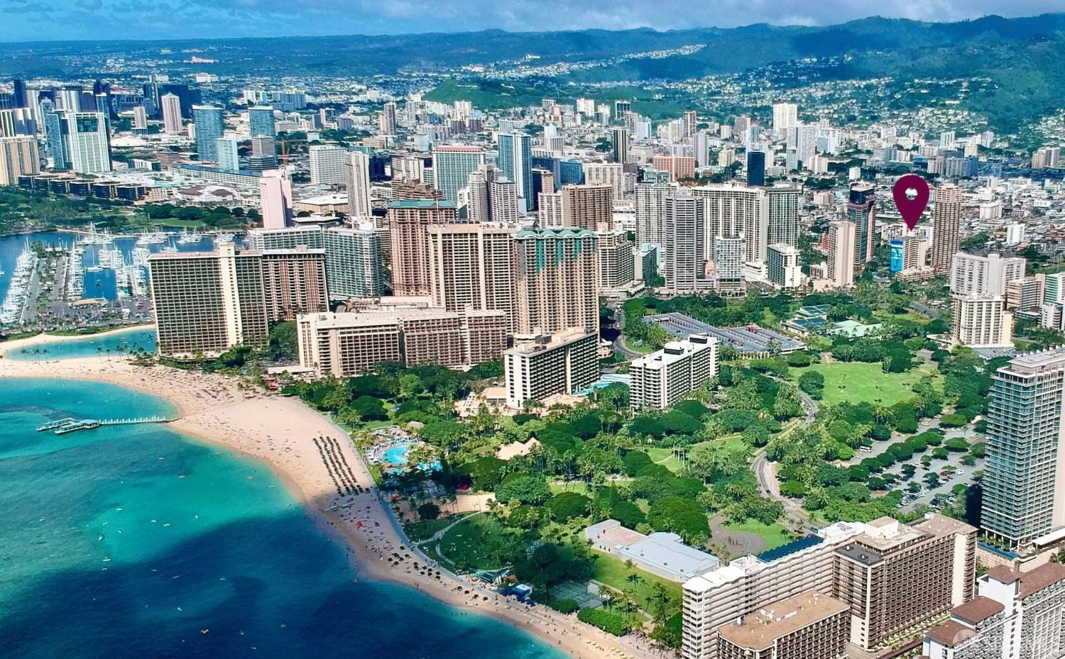 Detail Gallery Image 2 of 6 For 1909 Ala Wai Blvd, Other City,  CA 96815 - 2 Beds | 1 Baths