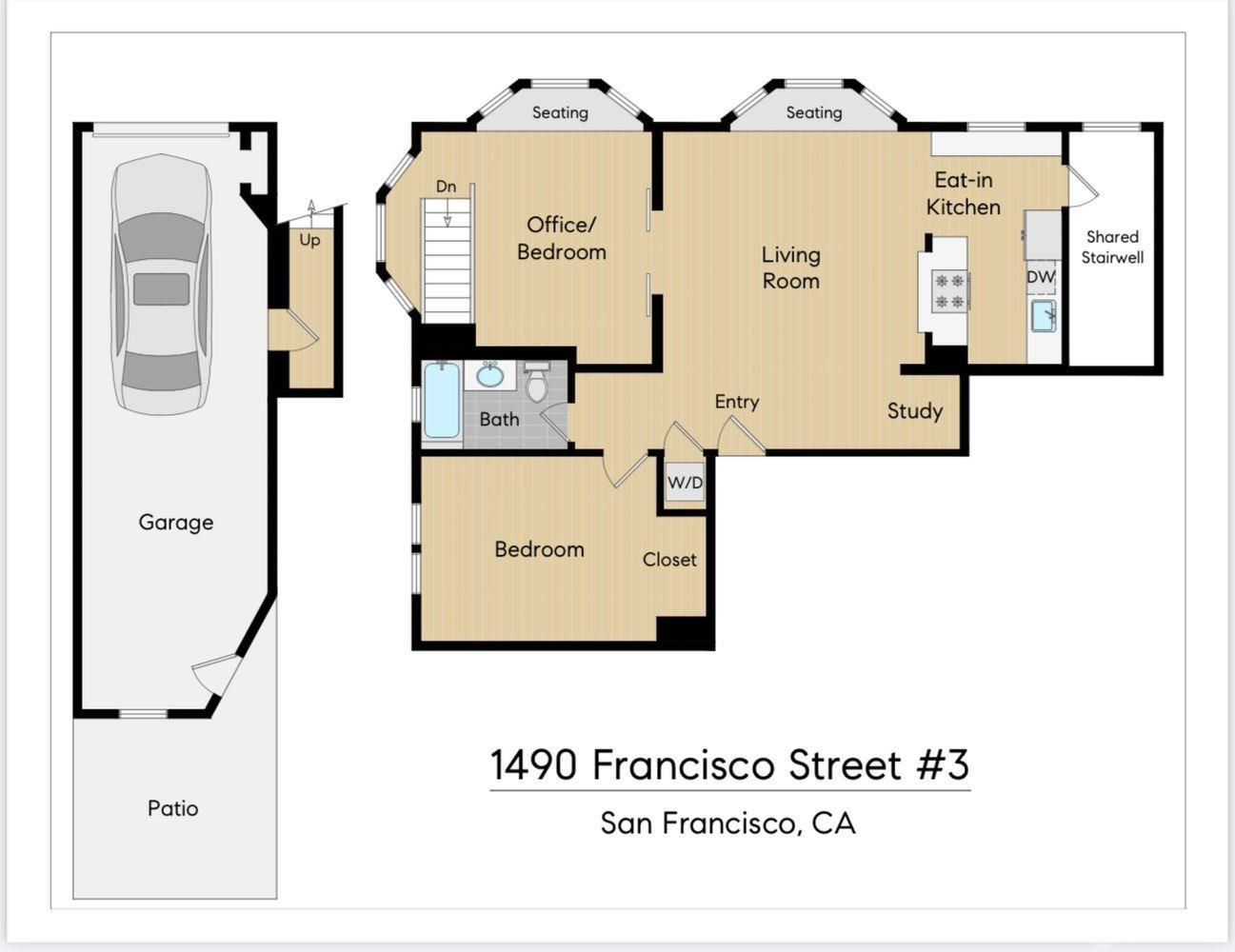 Detail Gallery Image 19 of 24 For 1490 Francisco St #3,  San Francisco,  CA 94123 - 2 Beds | 1/1 Baths