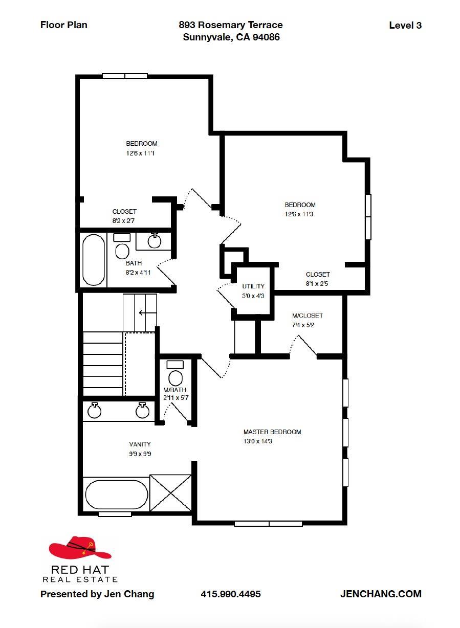Detail Gallery Image 43 of 50 For 893 Rosemary Ter, Sunnyvale,  CA 94086 - 3 Beds | 3 Baths
