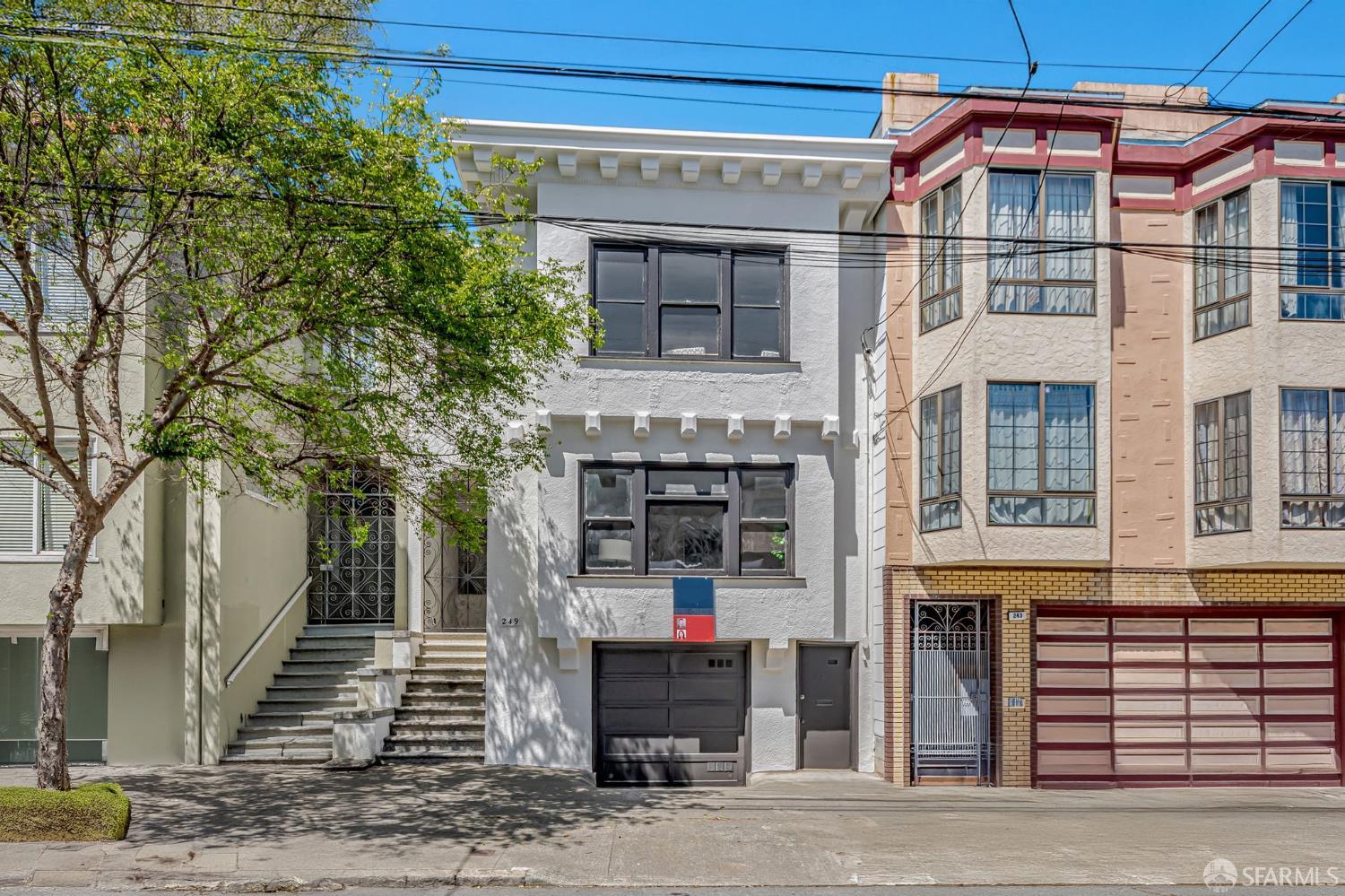 249 21st San Francisco, California First time on the market in decades! This well-maintained Edwardian home offers timeless charm and a prime location near Clement Street, California Street, and Geary Boulevard shops and restaurants. Enjoy close proximity to public transit, The Presidio, Baker Beach, China Beach, Ocean Beach, Lands End trails, Lincoln Park Golf Course, the Legion of Honor, and Golden Gate Park. The upper level features three spacious bedrooms, a sunroom that can serve as a fourth bedroom or office, and a split full bath. The main floor boasts a bright east-facing living room with fireplace, formal dining room, an eat-in kitchen, family room, and a convenient powder room. There is direct access to the rear yard from this level. Perfect for indoor-outdoor living. The ground level includes two-car tandem parking, a large laundry room, and abundant space for storage or potential expansion. Freshly painted inside and out, with newly refinished original hardwood floors and brand new hardwood flooring in the kitchen and family room. Expansive, level backyard beautifully trimmed back with lush greenery and mature privacy trees - your own private oasis for relaxing or entertaining. A rare opportunity in a highly sought-after neighborhood!
