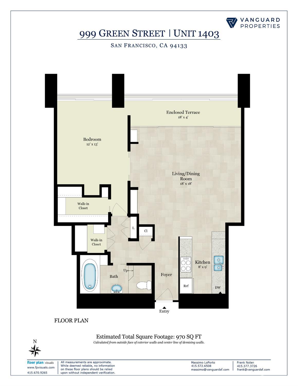 Detail Gallery Image 25 of 31 For 999 Green St #1403,  San Francisco,  CA 94133 - 1 Beds | 1 Baths