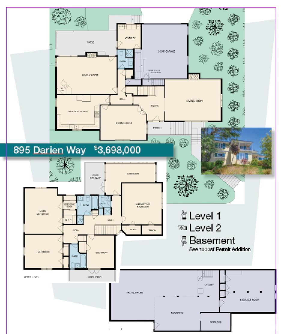 Detail Gallery Image 12 of 16 For 895 Darien Way, San Francisco,  CA 94127 - 4 Beds | 3/1 Baths