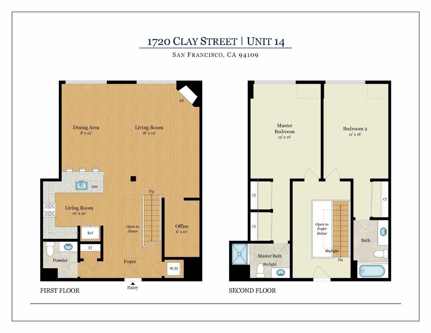 Detail Gallery Image 12 of 13 For 1720 Clay St #14,  San Francisco,  CA 94109 - 2 Beds | 2/1 Baths