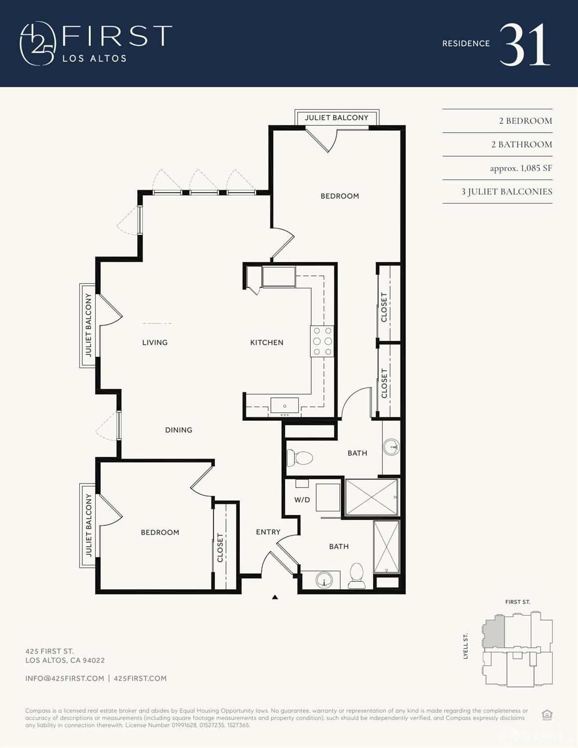 Detail Gallery Image 11 of 24 For 425 First St #31,  Los Altos,  CA 94022 - 2 Beds | 2 Baths