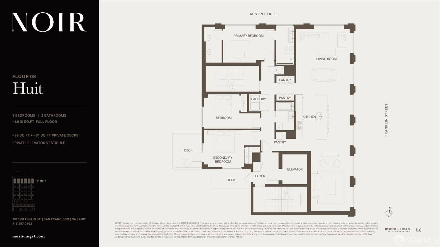 Detail Gallery Image 34 of 34 For 1523 Franklin St #801,  San Francisco,  CA 94109 - 3 Beds | 2 Baths
