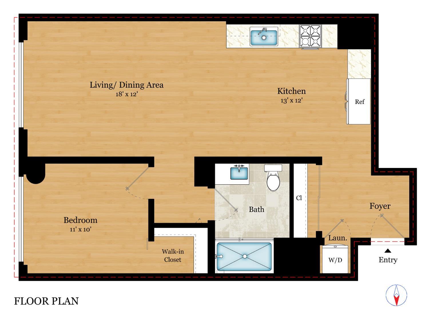 Detail Gallery Image 8 of 27 For 1545 Pine St #802,  San Francisco,  CA 94109 - 1 Beds | 1 Baths