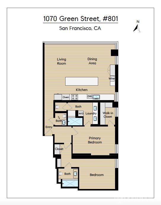 Detail Gallery Image 39 of 39 For 1070 Green St #801,  San Francisco,  CA 94133 - 2 Beds | 2/1 Baths