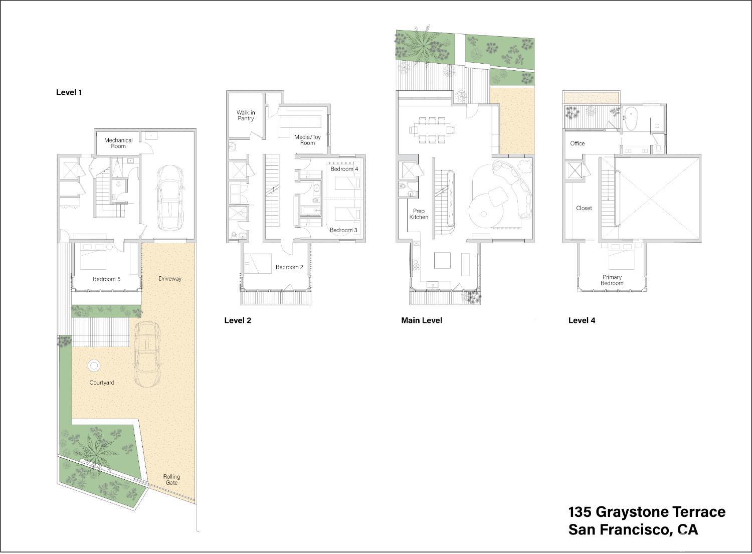 Detail Gallery Image 33 of 33 For 135 Graystone Ter, San Francisco,  CA 94114 - 5 Beds | 4/1 Baths
