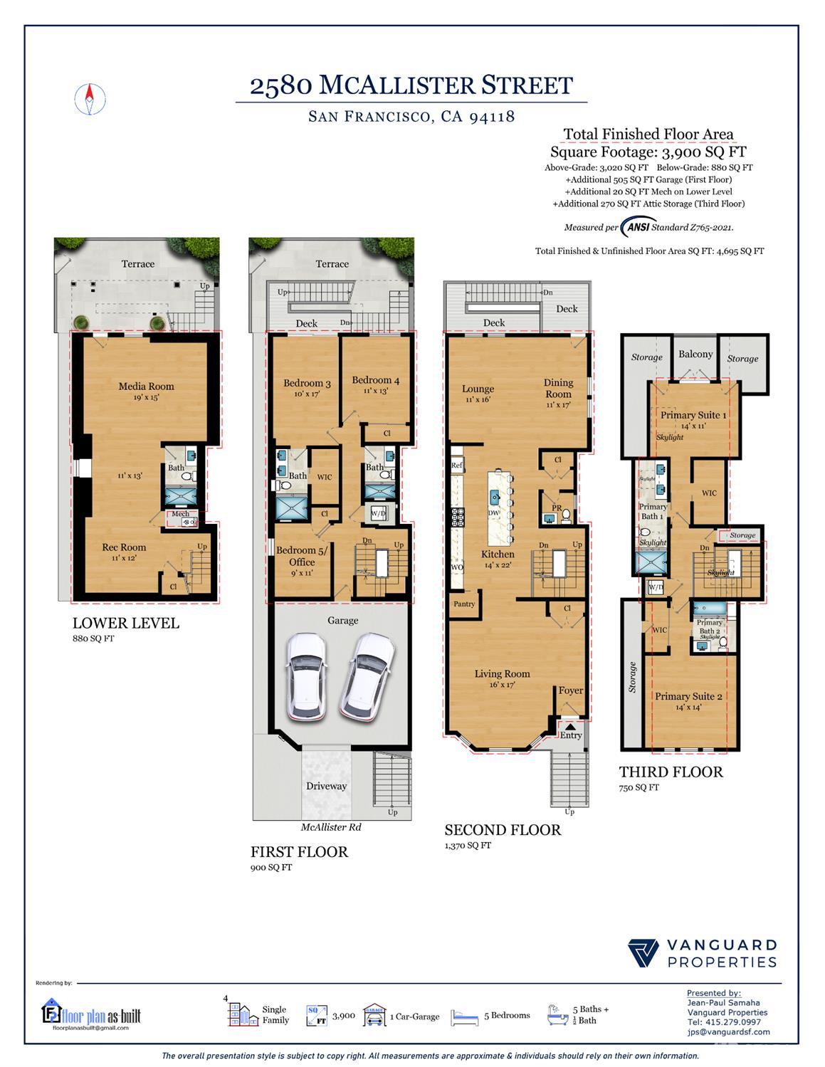 Detail Gallery Image 49 of 61 For 2580 Mcallister St, San Francisco,  CA 94118 - 5 Beds | 5/1 Baths