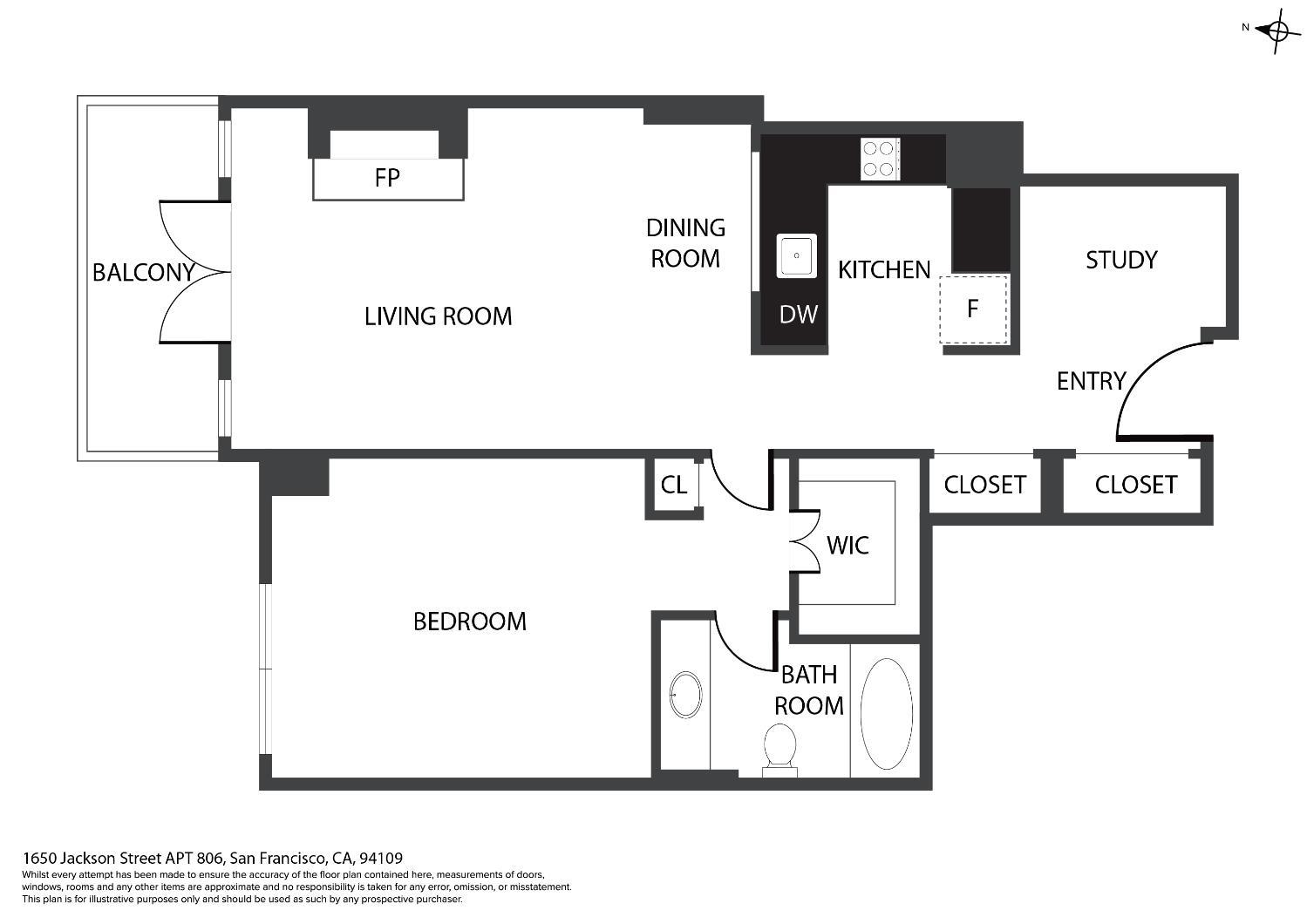 Detail Gallery Image 39 of 39 For 1650 N Jackson St #806,  San Francisco,  CA 94109 - 1 Beds | 1 Baths