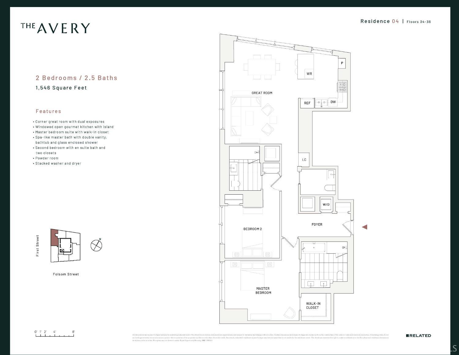Detail Gallery Image 18 of 20 For 488 Folsom St #3404,  San Francisco,  CA 94105 - 2 Beds | 2/1 Baths