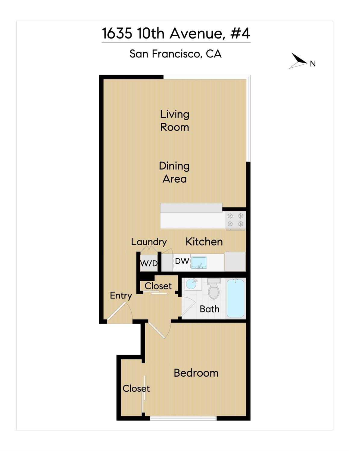 Detail Gallery Image 31 of 31 For 1635 10th Ave #4,  San Francisco,  CA 94122 - 1 Beds | 1 Baths