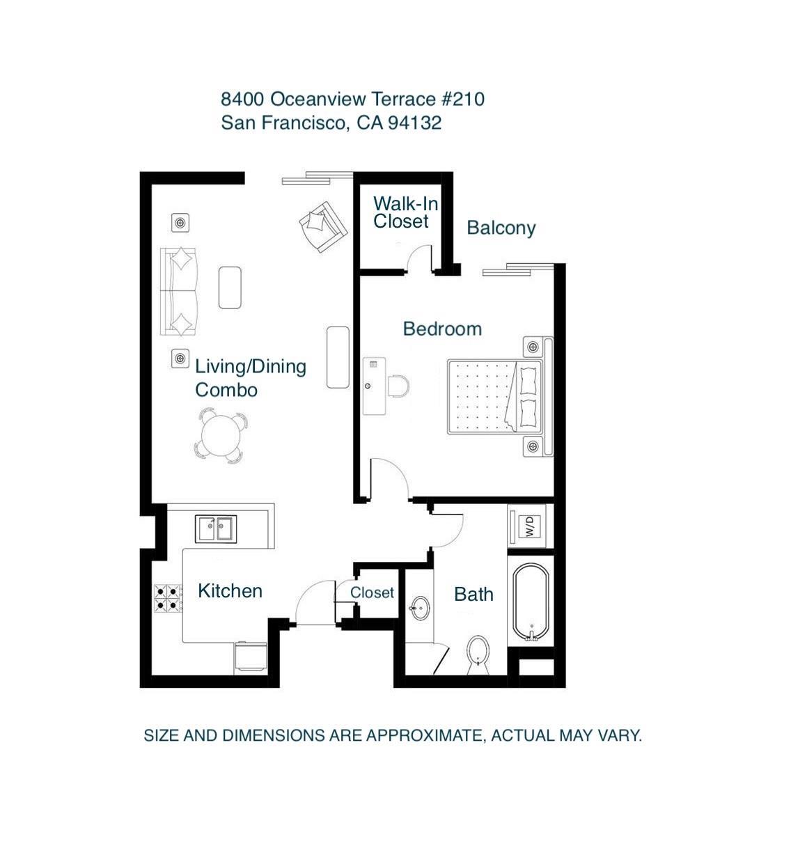 Detail Gallery Image 2 of 34 For 8400 Oceanview Ter #210,  San Francisco,  CA 94132 - 1 Beds | 1 Baths