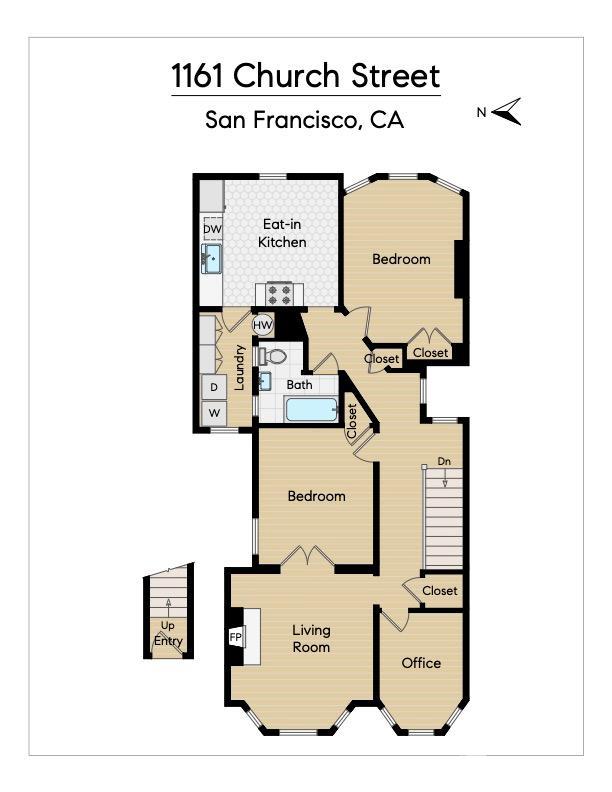 Detail Gallery Image 40 of 40 For 1161 Church St, San Francisco,  CA 94114 - 2 Beds | 1 Baths