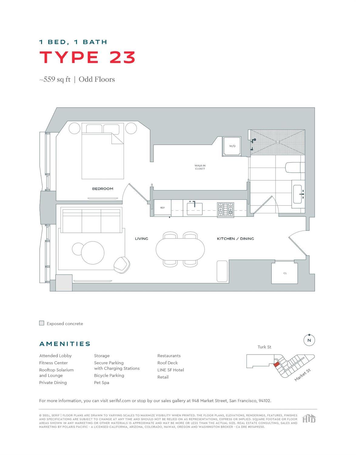 Detail Gallery Image 18 of 28 For 960 Market St #323,  San Francisco,  CA 94102 - 1 Beds | 1 Baths