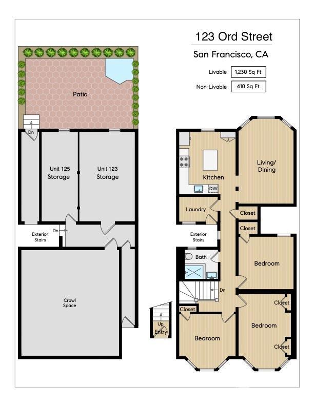 Detail Gallery Image 21 of 28 For 123 Ord St, San Francisco,  CA 94114 - 3 Beds | 1 Baths