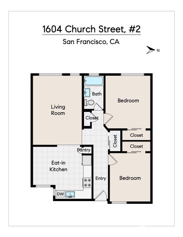 Detail Gallery Image 18 of 18 For 1604 Church St #2,  San Francisco,  CA 94131 - 2 Beds | 1 Baths