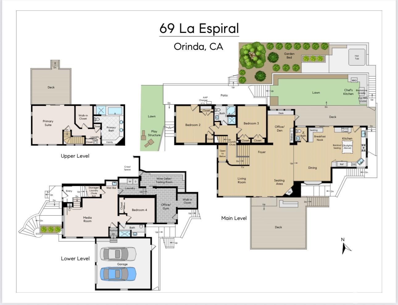 Detail Gallery Image 66 of 66 For 69 La Espiral, Orinda,  CA 94563 - 4 Beds | 3/1 Baths