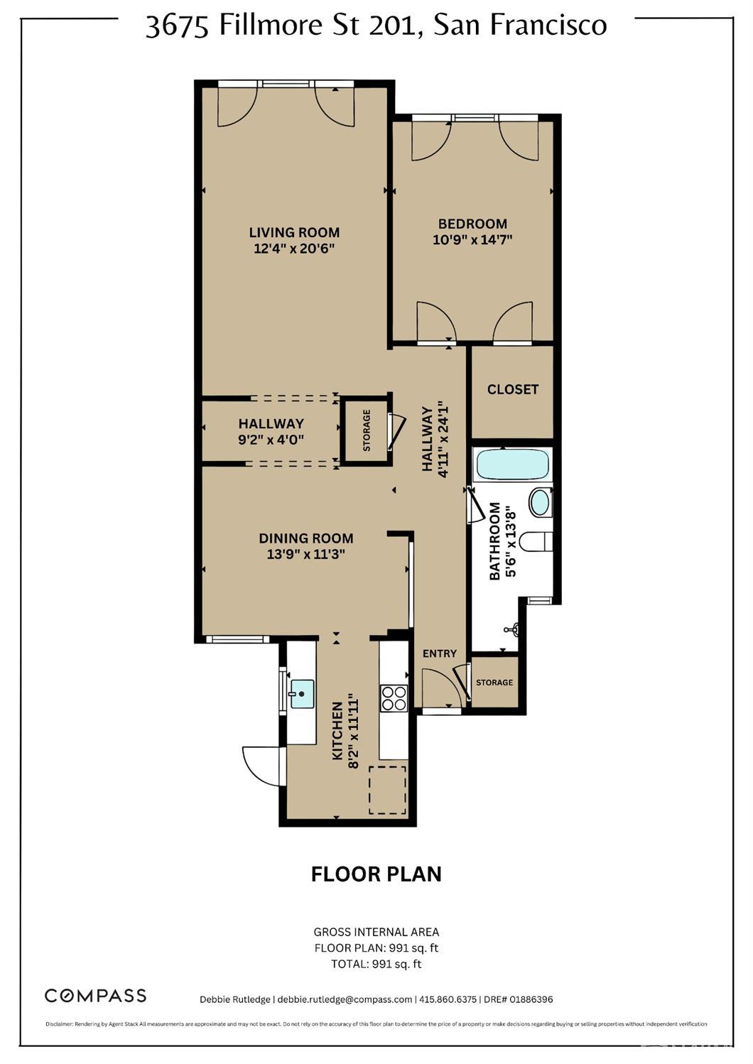 Detail Gallery Image 27 of 43 For 3675 Fillmore St #201,  San Francisco,  CA 94123 - 1 Beds | 1 Baths