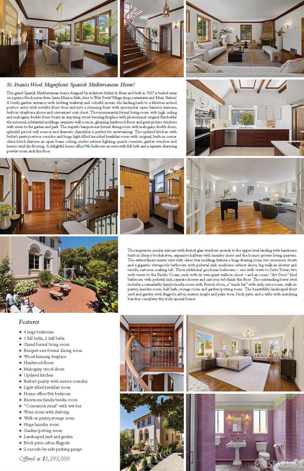 Detail Gallery Image 93 of 94 For 17 Santa Monica Way, San Francisco,  CA 94127 - 5 Beds | 3/1 Baths