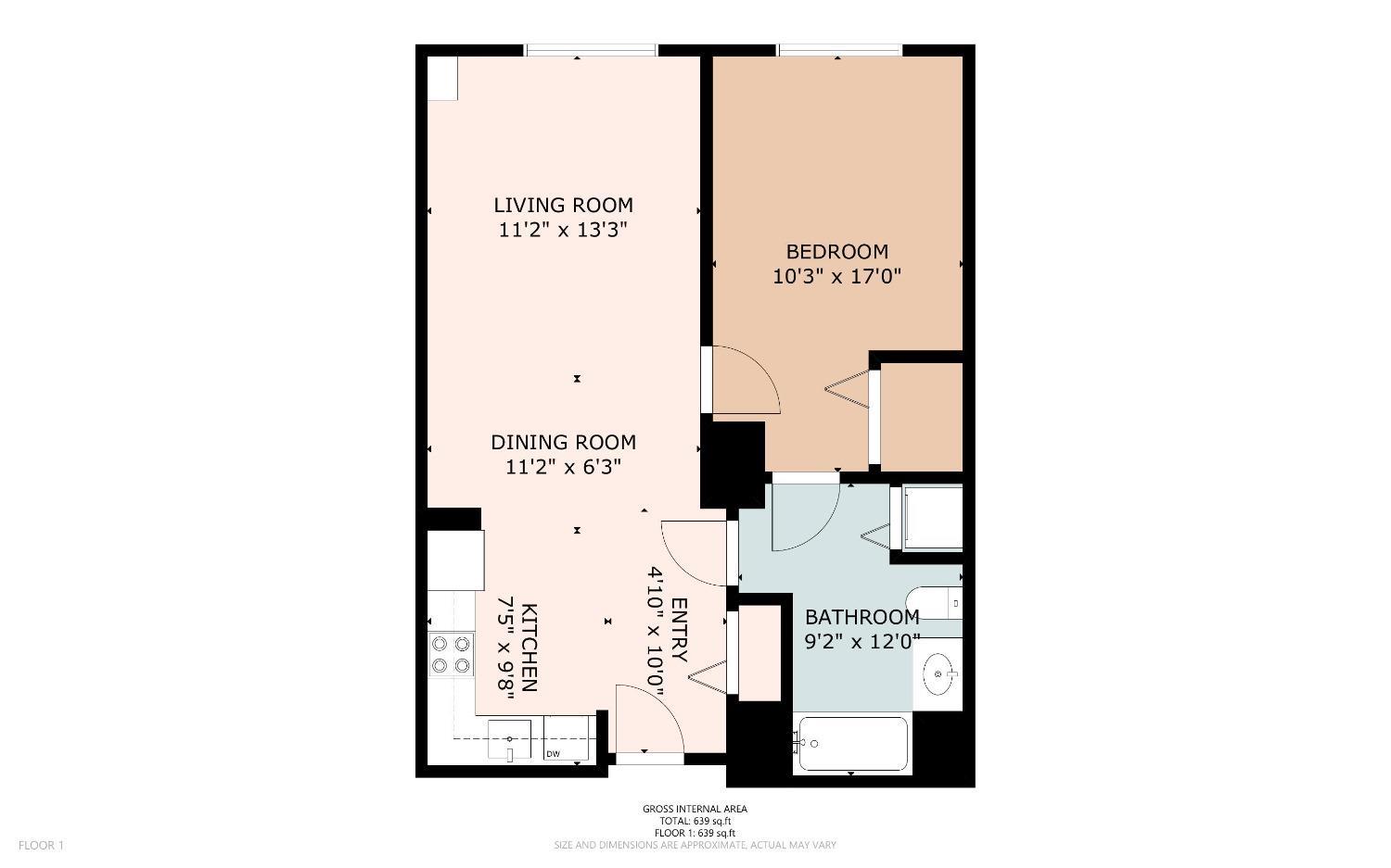 Detail Gallery Image 5 of 21 For 1400 Mission St #709,  San Francisco,  CA 94103 - 1 Beds | 1 Baths