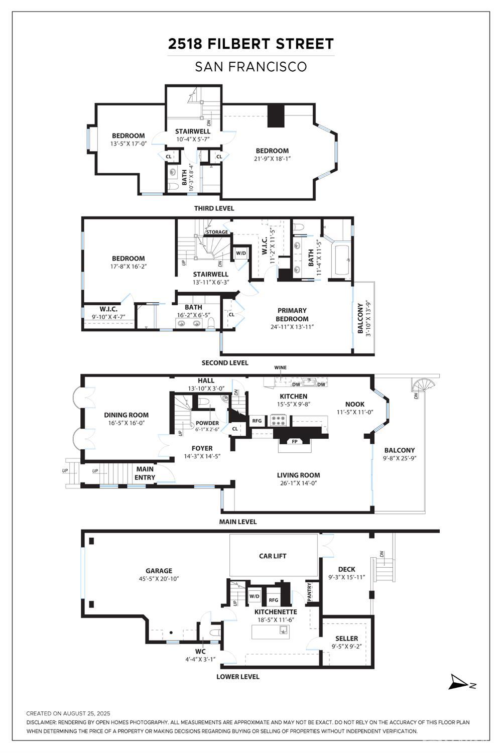 Detail Gallery Image 65 of 65 For 2518 Filbert St, San Francisco,  CA 94123 - 4 Beds | 3/1 Baths