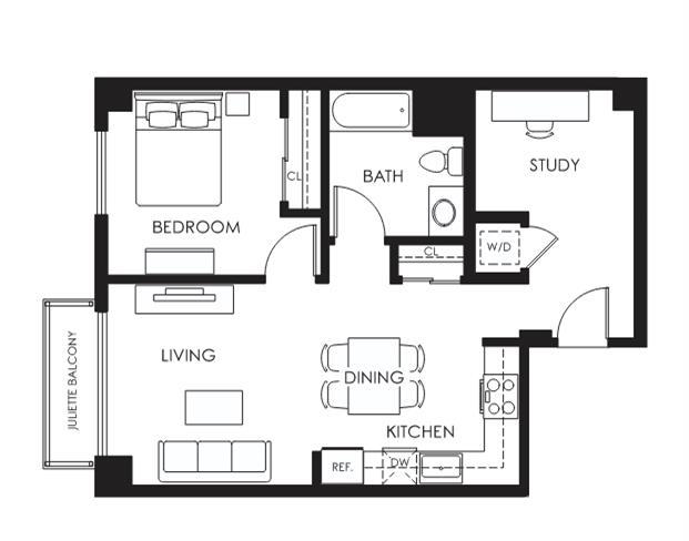 Detail Gallery Image 5 of 17 For 588 Minna St #706,  San Francisco,  CA 94103 - 1 Beds | 1 Baths