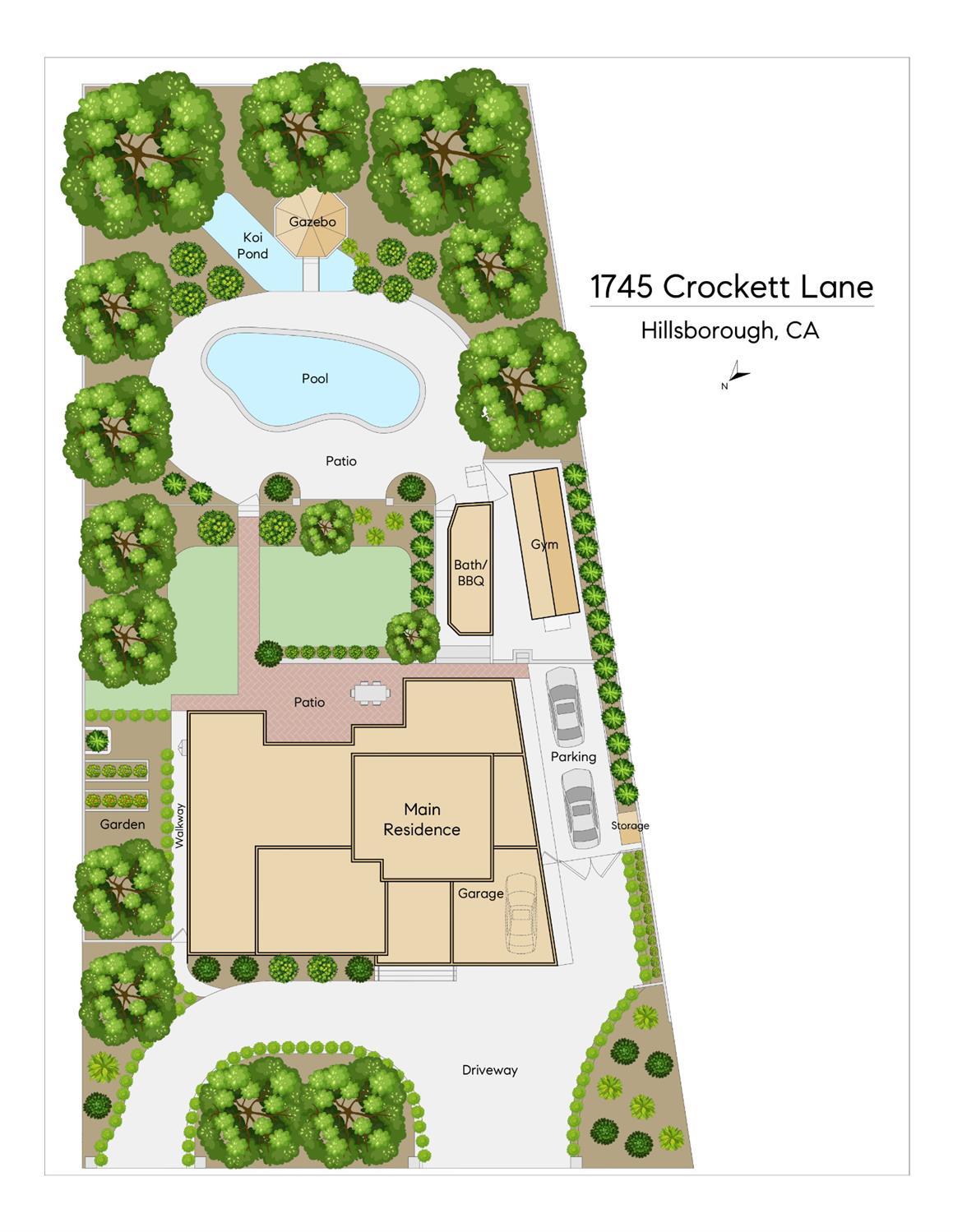 Detail Gallery Image 79 of 79 For 1745 Crockett Ln, Hillsborough,  CA 94010 - 5 Beds | 4 Baths