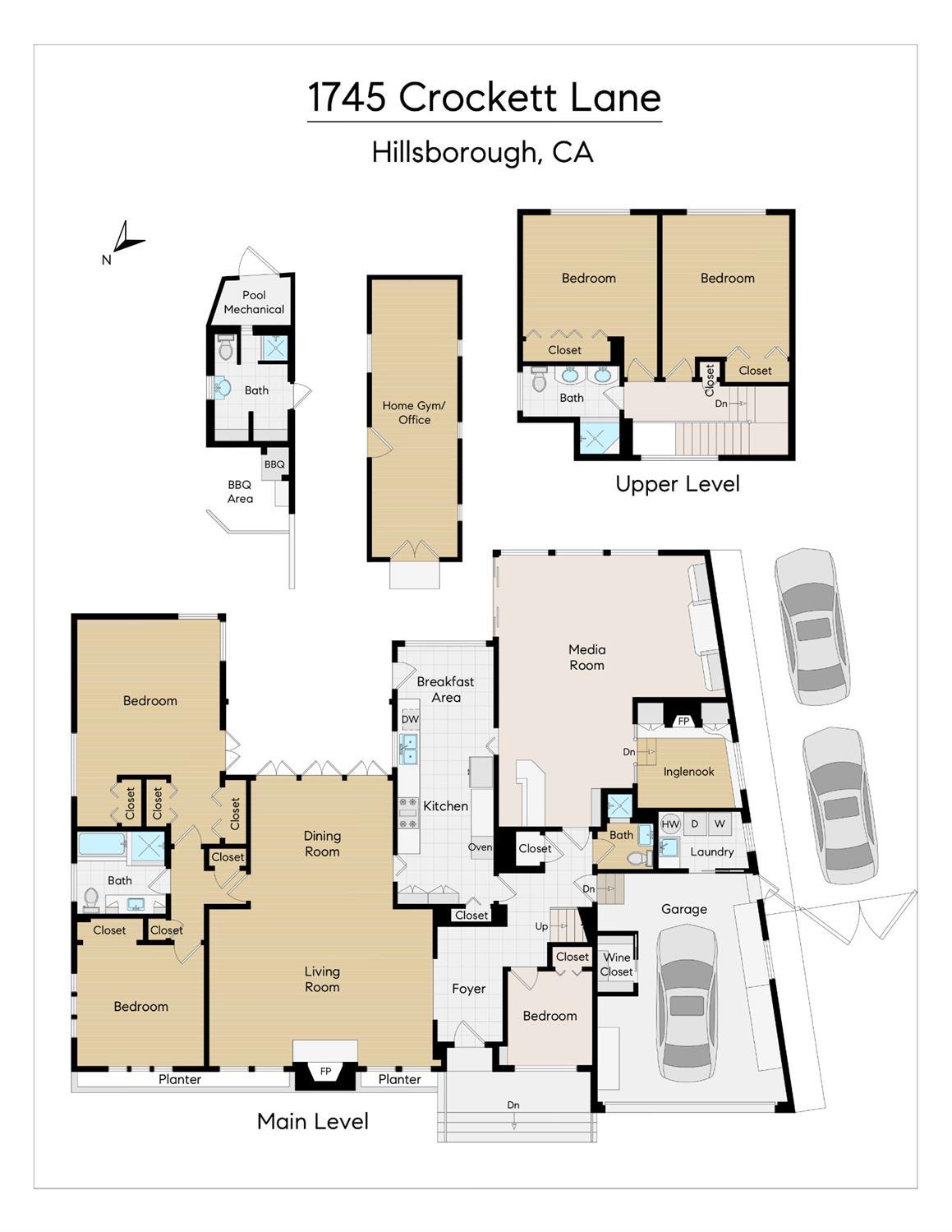 Detail Gallery Image 79 of 80 For 1745 Crockett Ln, Hillsborough,  CA 94010 - 5 Beds | 4 Baths