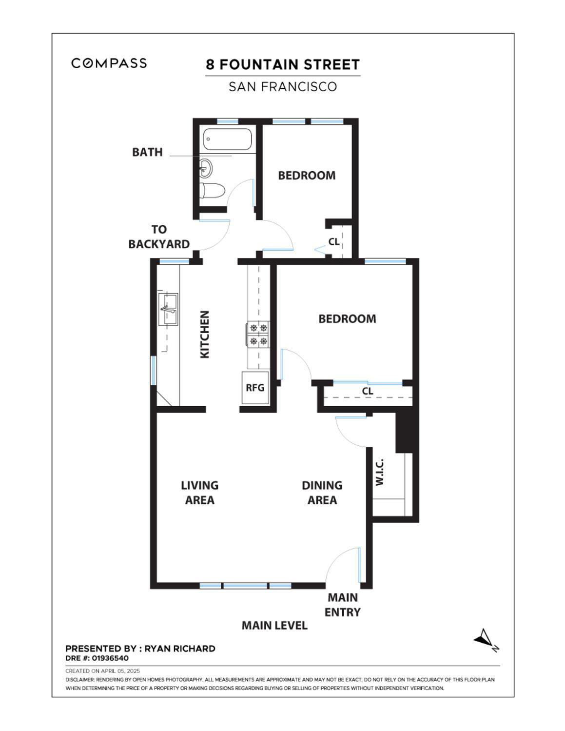 Detail Gallery Image 12 of 12 For 8 Fountain St, San Francisco,  CA 94114 - 2 Beds | 1 Baths
