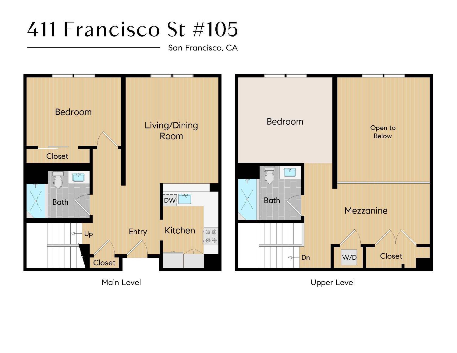 Detail Gallery Image 15 of 15 For 411 Francisco St 105f,  San Francisco,  CA 94133 - 2 Beds | 2 Baths