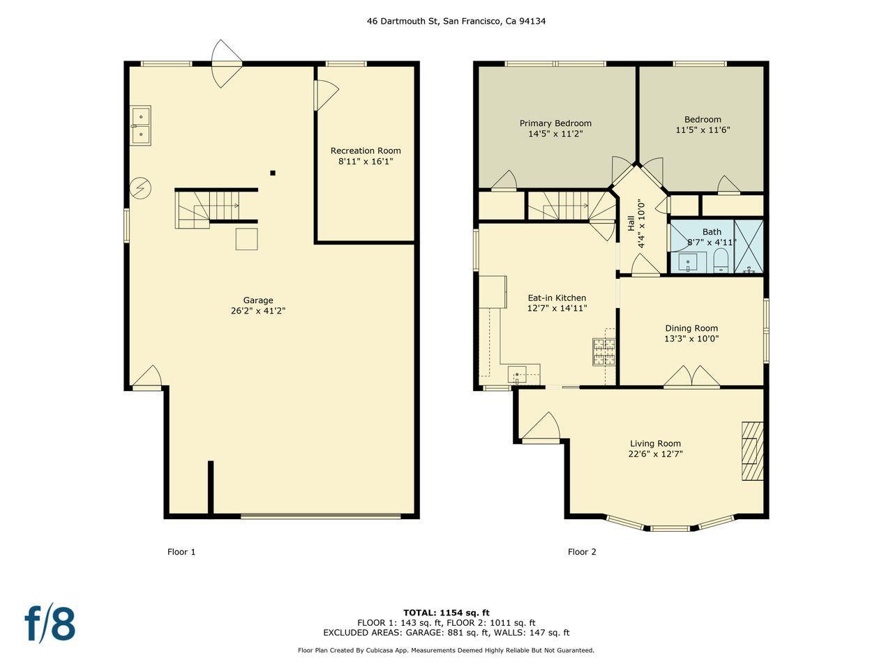 Detail Gallery Image 2 of 30 For 46 Dartmouth St, San Francisco,  CA 94134 - 2 Beds | 1 Baths