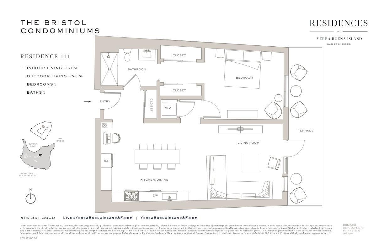 Detail Gallery Image 53 of 53 For 1 Bristol Ct #111,  San Francisco,  CA 94130 - 1 Beds | 1 Baths