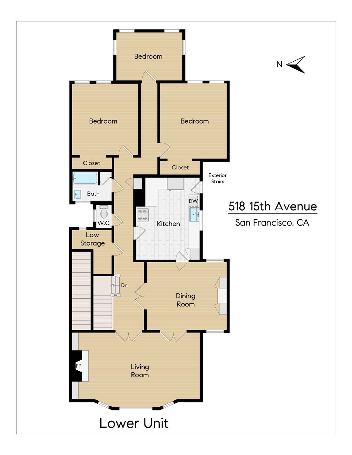 Detail Gallery Image 59 of 60 For 516 15th Ave, San Francisco,  CA 94118 - – Beds | – Baths