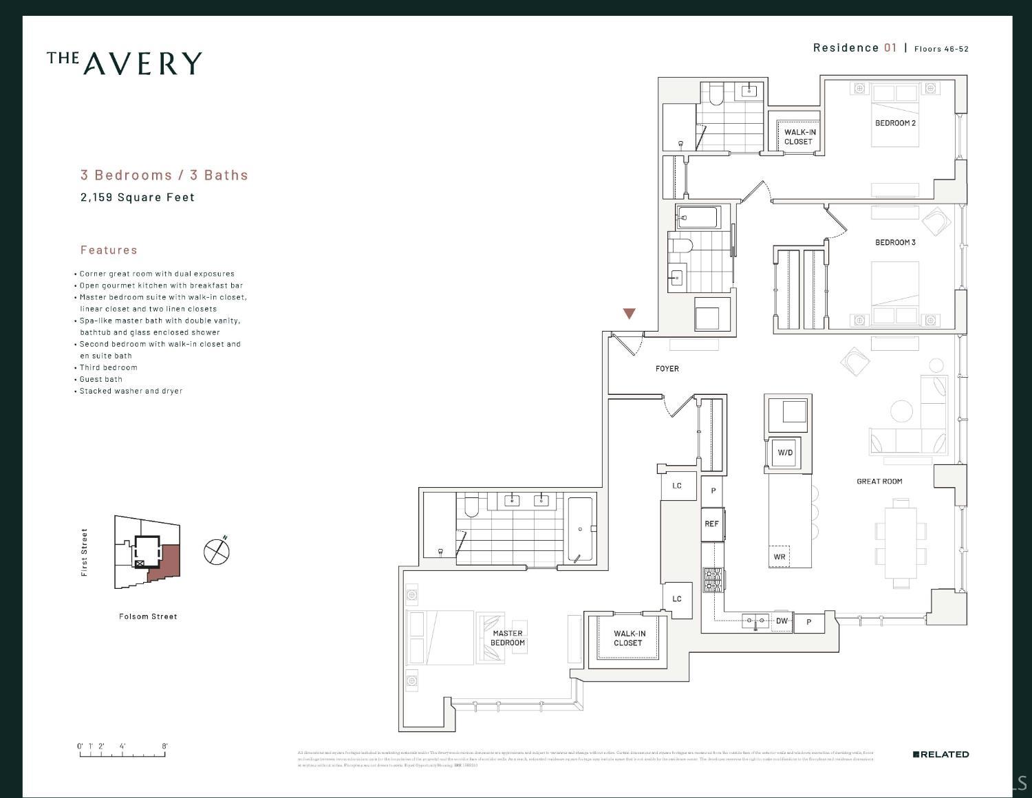 Detail Gallery Image 20 of 22 For 488 Folsom St #4601,  San Francisco,  CA 94105 - 3 Beds | 3 Baths