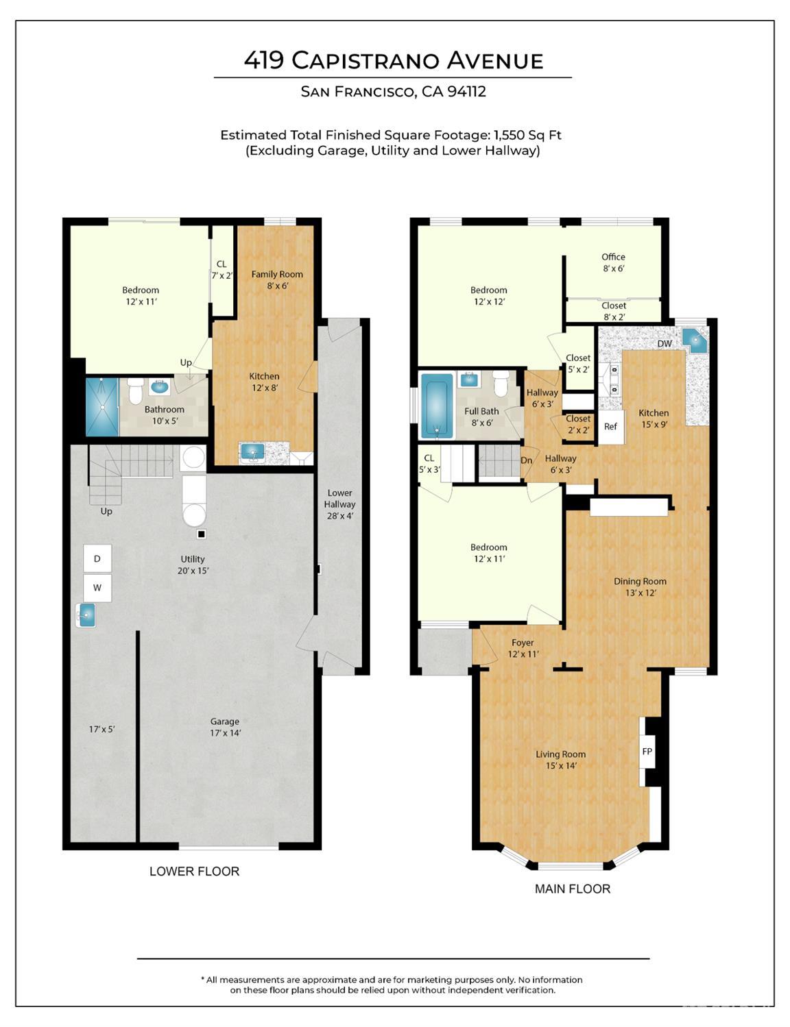 Detail Gallery Image 2 of 29 For 419 Capistrano Ave, San Francisco,  CA 94112 - 2 Beds | 1 Baths