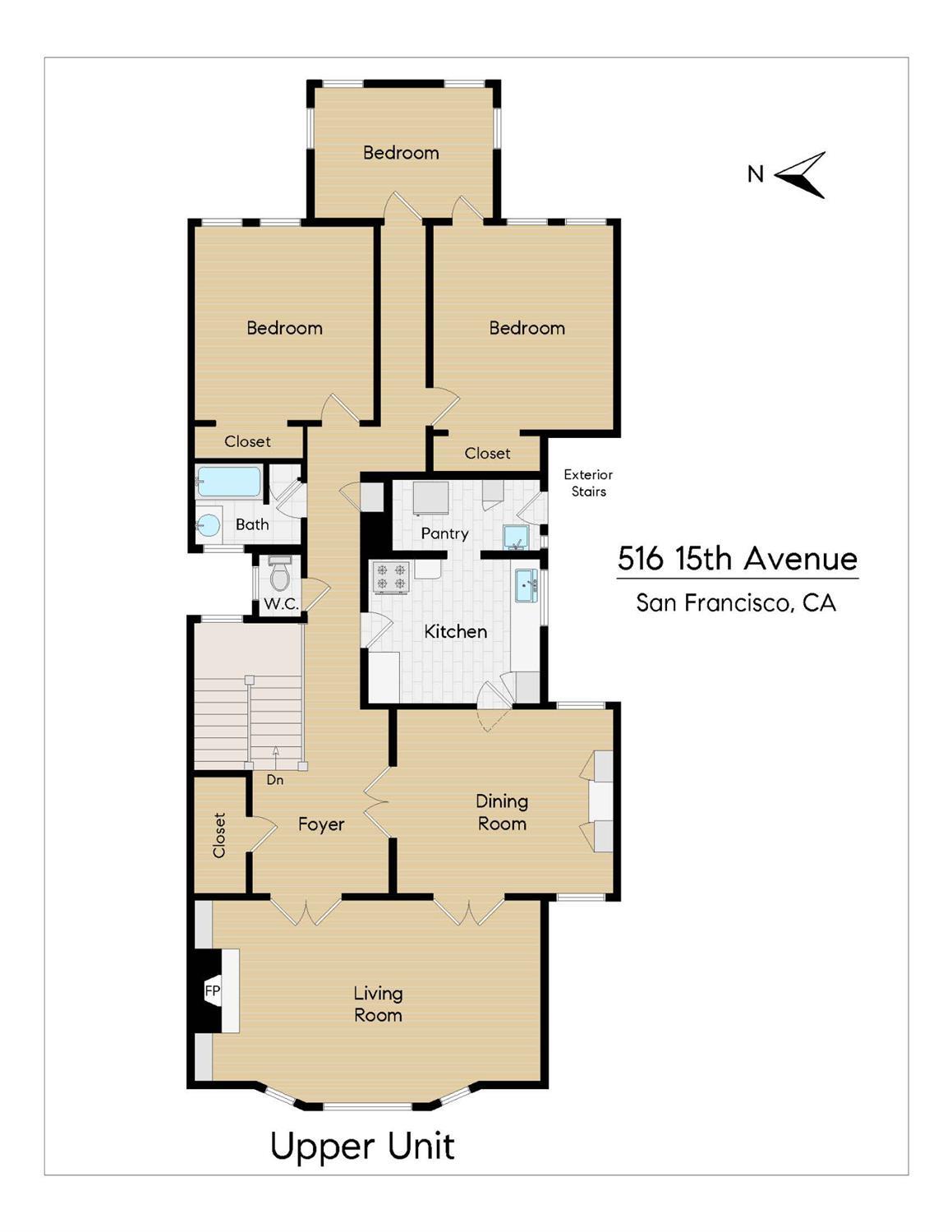 Detail Gallery Image 60 of 60 For 516 15th Ave, San Francisco,  CA 94118 - – Beds | – Baths